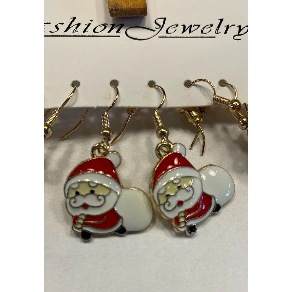 Christmas‎ Jewelry Earrings Santa St Nick Mittens Stocking Stuffer Gift for Her